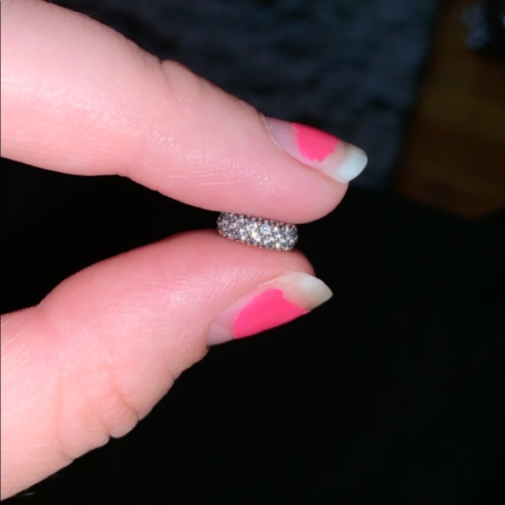 Pandora Spacer Charm(Clear Silver)